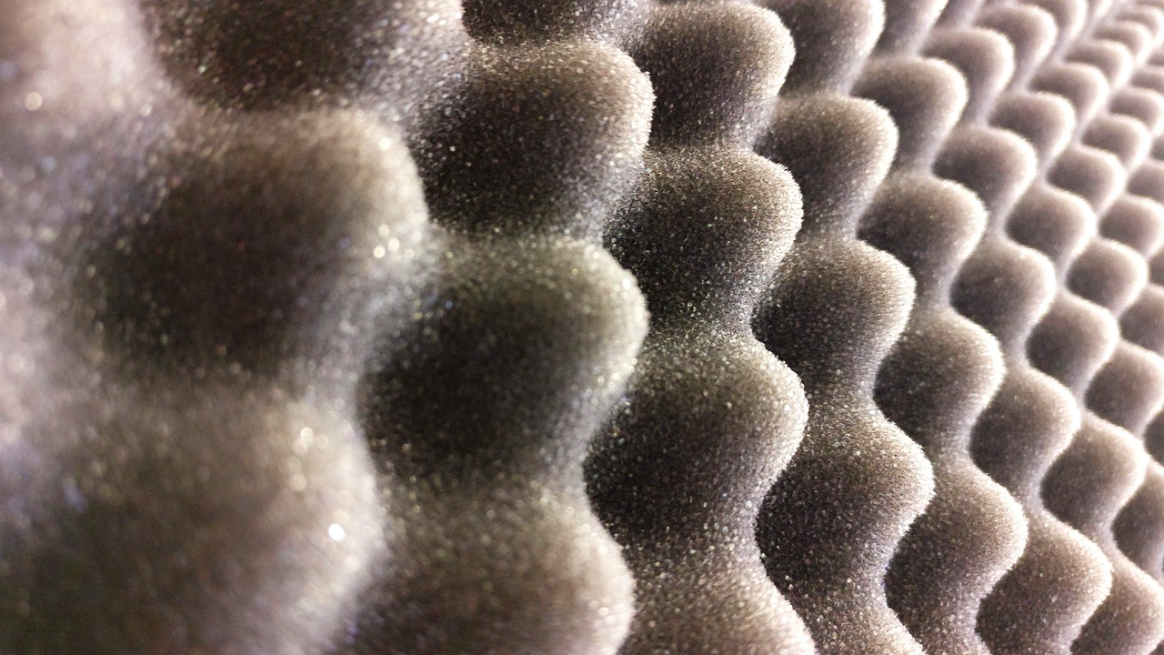 Acoustic foam insulation.